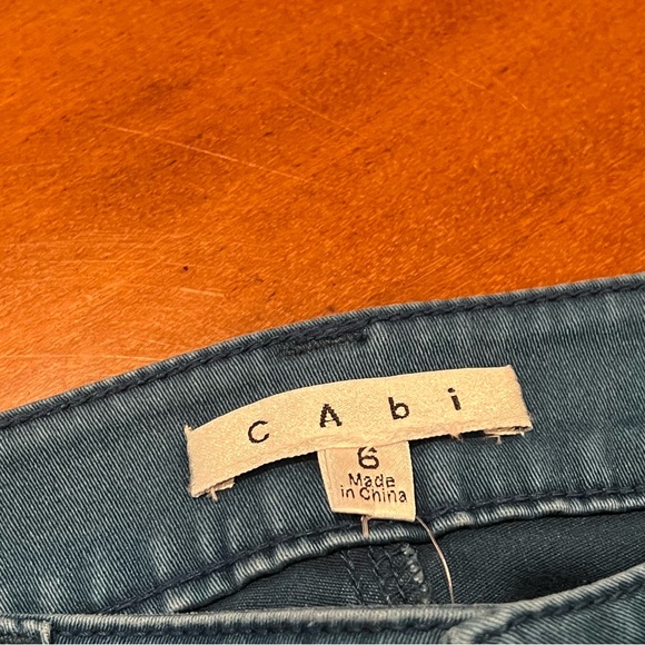 NEW Cabi Skinny Pant/Jean Poseidon Wash Size 6 Teal Blue 5-Pocket Stretch Denim - Picture 11 of 16